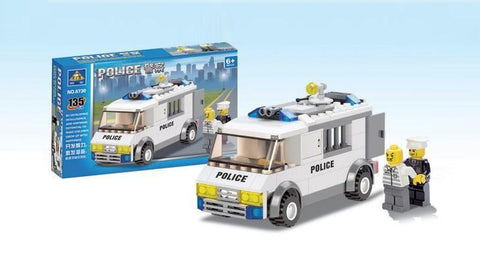 Briques de jouets pour la fabrication de véhicules de police (135 pièces)